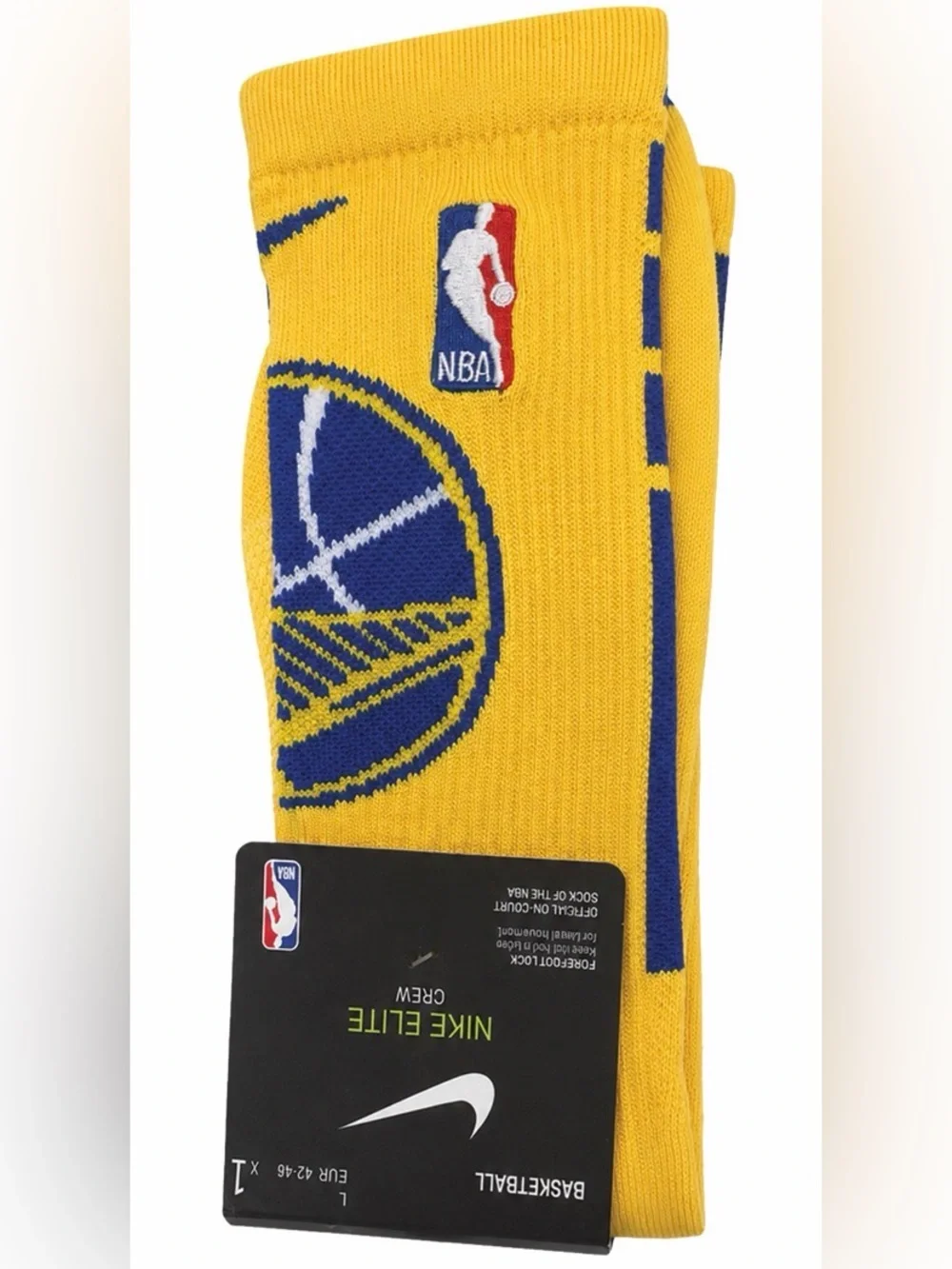 Nike Golden State Warriors Yellow & Royal Blue Crew Socks